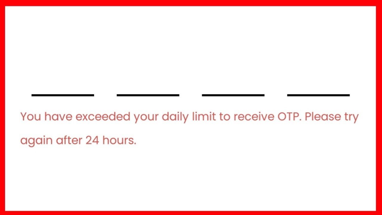 Daily Limit Exceeded